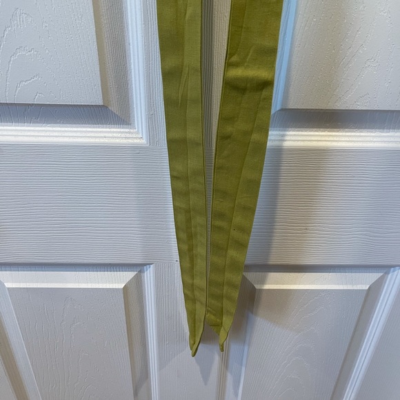 Free People Green Linen Front Tie Crop Top - Picture 8 of 9